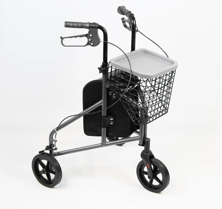 3 wheel Rollator Lightweight With Shopping Basket